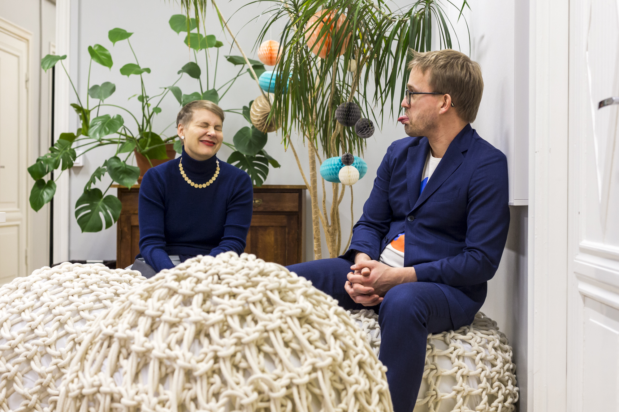 Kaisa and Timo Berry at Berry Creative's studio